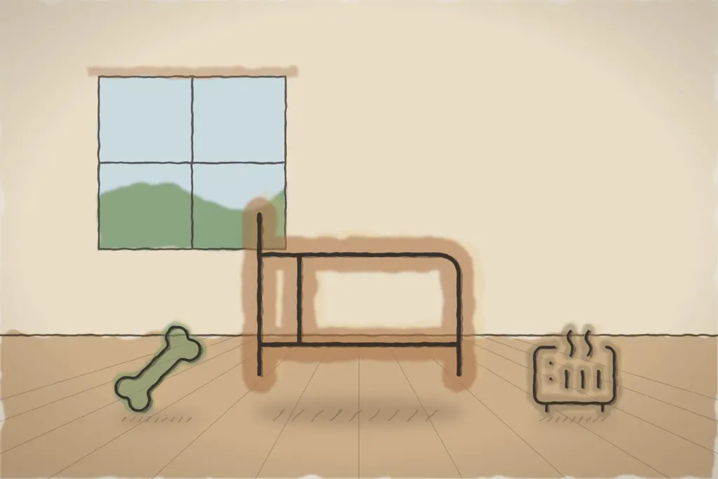 Boxă interioară încălzită (ilustrație)